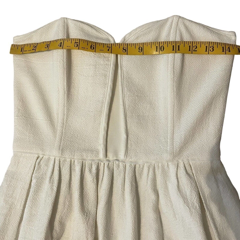 Ella Moss Debbie Strapless Corset Dress Size Small Ivory Cotton Minimali… - Picture 5 of 10
